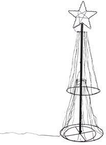 Lampada da terra natalizia albero nero 150 cm incl. LED RGB con timer IP44 - Ugoku