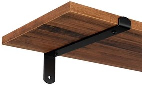 Set di 2 mensole da parete SHELFY marrone/nero