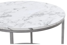 SET 2x Tavolino PAOLA diametro 38/60 cm grigio/marmor decor