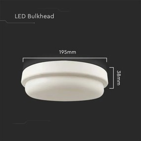 Plafoniera LED da bagno LED/18W/230V 6500K IP54 diametro 19,5 cm