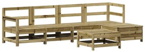 Set divani da giardino 6 pz in legno impregnato di pino