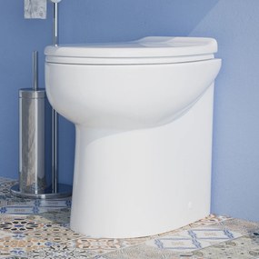 Vaso WC MILANO filo muro in ceramica con coprivaso softclose