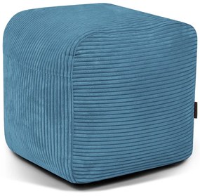 Puof a sacco blu con rivestimento in velluto a coste Plus 50 Lounge – SLOWDOWN