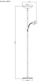 Globo 58011 - Lampada da terra dimmerabile SKOPO LED/20W/230V + LED/5W