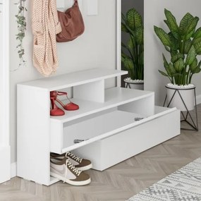 Mobile ingresso Ramda tortora antracite con scarpiera e specchio