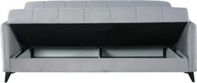 Divano Letto 3 Posti 211x92x98 Con Vano Contenitore Santi Bacos Grigio