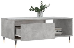 Tavolino salotto grigio cemento 90x50x36,5 cm legno multistrato