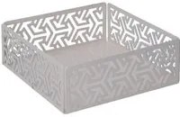 Portatovaglioli metallo frecce bianco quadrato cm16,5x16,5x5,5