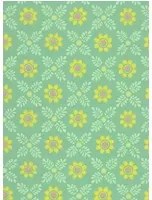 Little Greene Tapete Ditsy Block - Green Verditer