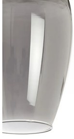 Lampadario con paralume in vetro grigio scuro-bronzo ø 35 cm Lukaro - Light &amp; Living