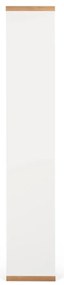 Libreria bianca con bordo in legno 70x198 cm Berlin - TemaHome