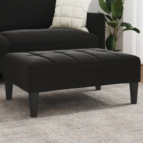 Poggiapiedi Nero 77x55x31 Cm İn Velluto /