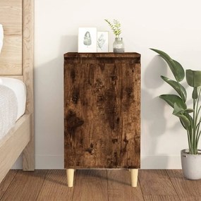 Comodino Rovere Fumo 40x35x70 Cm Legno Multistrato /