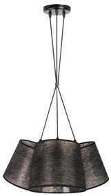 Duolla - Lampadario su filo ROSSA 3xE27/40W/230V nero