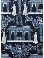 Nina Campbell Carta da parati Pavilion Garden - Midnight & Blue
