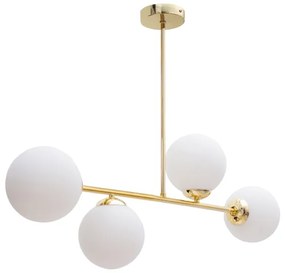 Lampadario a sospensione con supporto rigido FIRA 4xE27/60W/230V oro