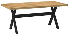 Tavolo Pranzo Noaın Gambe A Forma X 180x90x75 Cm Legno Massello /