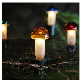 Catena natalizia TOADSTOOL 12xE10 10,7m bianco caldo