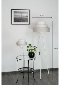 Brilagi - Lampada con piedistallo ALASKA LUNETA 1xE27/15W/230V grigio/color crema