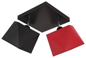 Lampadario a plafone DIAMENT 2xE27/60W/230V nero-rosso