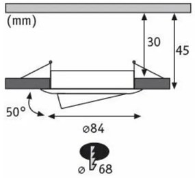 Paulmann 94472 - SET 3xLED/6W IP23 Faretto bagno dimmerabile NOVA 230V