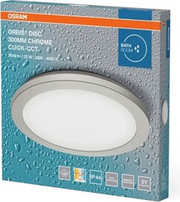 Osram - Plafoniera LED per bagno ORBIS DISC LED/22W/230V Ø 30 cm IP44 cromata