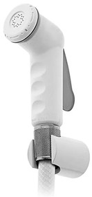 Doccetta igienica bianca con flessibile 120 cm completa di supporto e tasselli