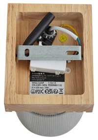 Faretto moderno in legno con vetro fumé orientabile e inclinabile - Gracy