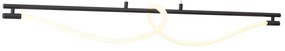 Lampada a sospensione moderna nera con LED dimmerabile a 3 fasi - Twirl