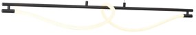 Lampada a sospensione moderna nera con LED dimmerabile a 3 livelli - Twirl