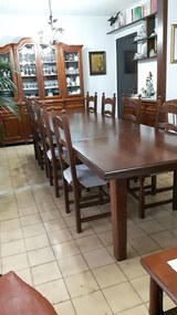 Tavolo classico in legno massello da pranzo allungabile cm160x85