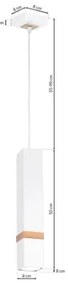 Lampadario a sospensione VIDAR 1xGU10/25W/230V bianco