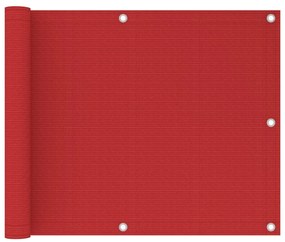 Paravento Da Balcone Rosso 75x300 Cm İn Hdpe /