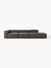 Chaise longue XL componibile in pelle Lennon