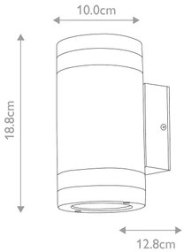 Elstead - Applique a LED da esterno MAGNUS 2xGX53/9W/230V IP44