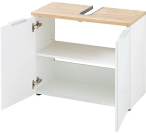 Mobile bianco sotto il lavabo in rovere 70x58 cm Pescara - Germania