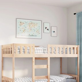 Letto Per Bambini Senza Materasso 90x200 Cm Legno Massello Pino /