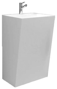 Lavabo da appoggio Eklettica rettangolare in solid surface bianco