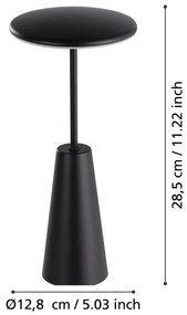 Eglo 900925 - Lampada LED dimmerabile da esterno PICCOLA 2,8W/5V 5200mAh IP54 nero