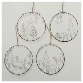 Set di 4 decorazioni natalizie appese Gerda - Boltze