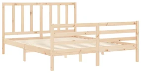 Giroletto con testiera 160x200 cm in legno massello