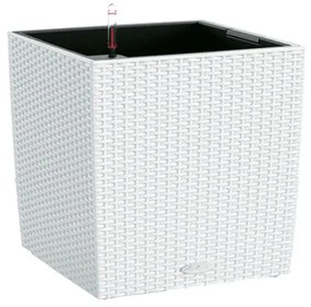 Vaso per piante e fiori Cubico Cottage LECHUZA in polipropilene bianco H 40 cm L 40 x P 40 cm
