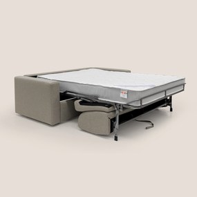 Kansas Divano letto matrimoniale alto 20 cm in tessuto impermeabile misto cotone T13 tortora