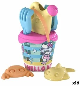 Set di giocattoli per il mare Hello Kitty Ø 18 cm (16 Unità)