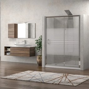 Doccia nicchia 100cm vetro serigrafato altezza 180cm K410N - KAMALU