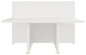 Tavolino da salotto bianco 111,5x50x33 cm in legno multistrato