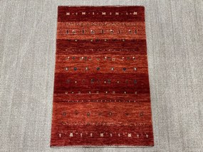 Loribaft Tappeto 60x90 Rosso (Iran) Annodato A Mano