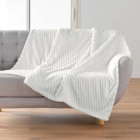 Coperta color crema in microflanella 125x150 cm Mini Frosty – douceur d'intérieur