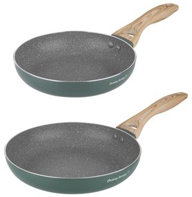 Set 2 padelle 22 e 26 cm verde Cooking Therapy