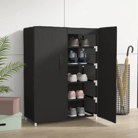 Scarpiera Nera 60x28x90 Cm Tessuto /